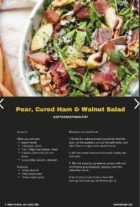 Pear and ham salad